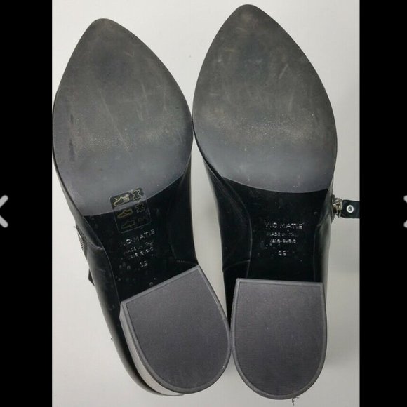 Vic Matie Sz 9 / 8 Black Leather Heel Ankle Boots - Picture 8 of 8